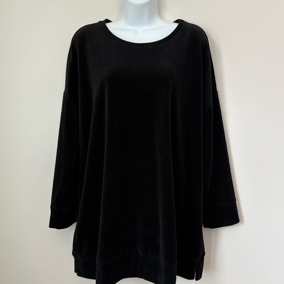 Eileen Fisher Tops - EILEEN FISHER VELOUR CREW NECK TUNIC TOP